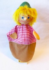 HANDSPIELPUPPE von Fa.  KERSA-KÜNSTLERPUPPE   mit handbemaltem HOLZKÖPFCHEN