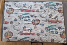 Bettwäsche 135 x 200 Kindermotiv für Jungs Heißluftballon Flugzeug Rennauto