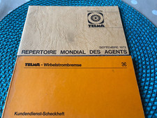 Telma Wibelstrombremse - Bedienungsanleitung und Scheckheft für LKW von 1973