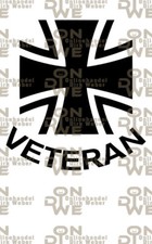 Aufkleber veteran klein - aufkleber, "veteran"
