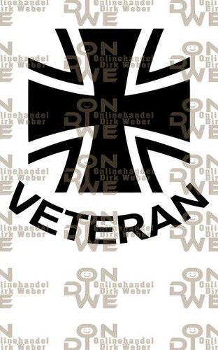 Aufkleber veteran klein - aufkleber, "veteran"