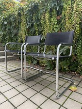 Thonet Freischwinger S34 Original I Vintage 70er Jahre I Leder Schwarz