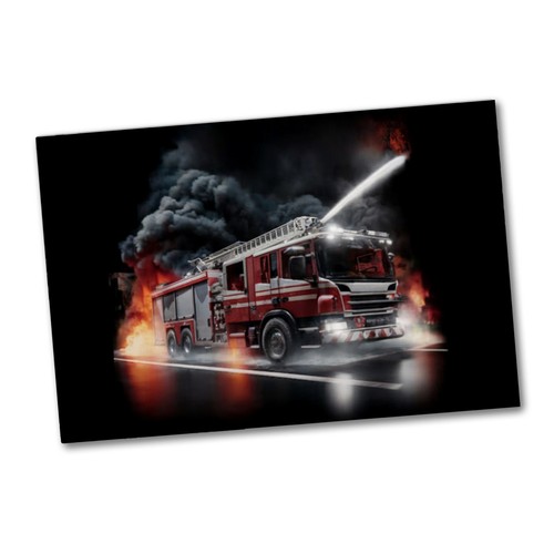 Feuerwehrauto kämpft gegen