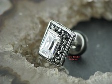 Fake Piercing mit Kristall Tribal Ohrring Ohrstecker Plug Tattoo Style Celtic