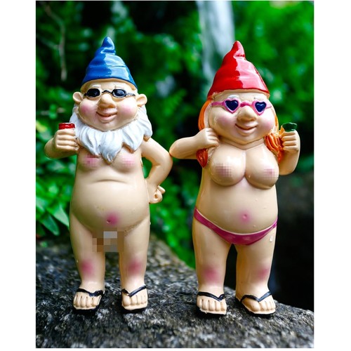 Gartenzwerge lustig 2er set - lustig,