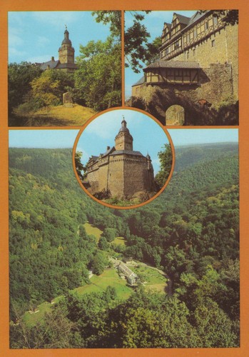 Ansichtskarte burg falkenstein - ansichtskarte,