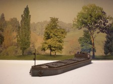 Für H0 Diorama HO 1:87 Binnenschiff Lastkahn Schiff Kahn patiniert Ladung SELTEN