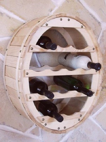 Weinregal holz wand weinfass - weinregal,