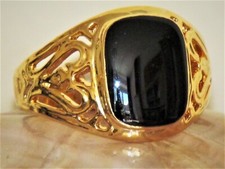 Onyx ring massiv - massiv, herrenring