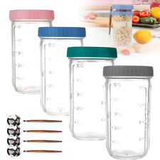 Overnight Hafergläser Glas Mason Gläser Overnight Oats Gläser Einmachgläser 4stk