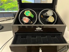 LINDBERG & SONS Uhrenbeweger und Aufbewahrungsbox für 4-8 Uhren