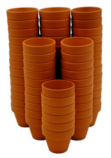 65 x Blumentopf Pflanztopf Anzuchttopf Ton Topf Töpfchen Terracotta 45 mm klein
