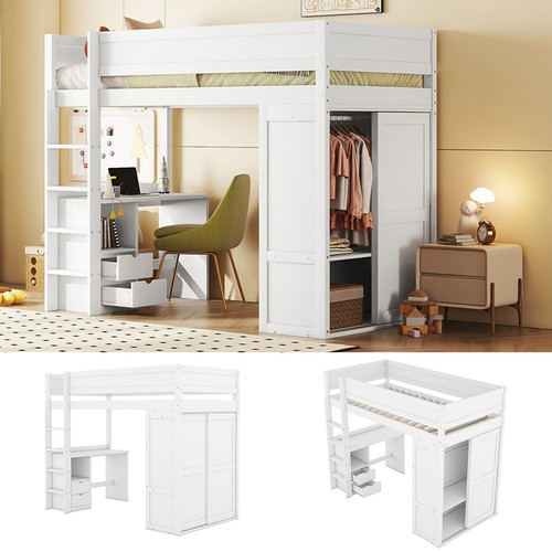 Hochbett mit kleiderschrank - hochbett,