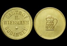 BIERMARKE: Messing-Marke