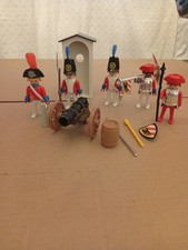 Playmobil 5 Soldaten Rotröcke  mit Wachhaus Kanone und Zubehör