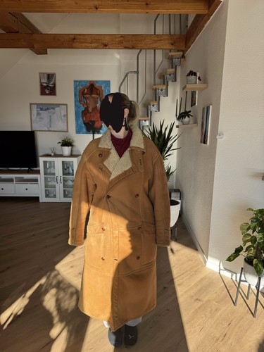 Vintage shearling mantel - vintage,