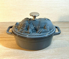 Staub Piggy Cocotte Oval Grau