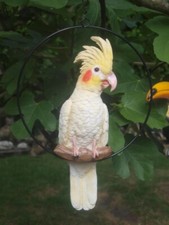 Deko Figur Kakadu im Ring