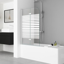 IMPTS 2-teilig Badewannenaufsatz Duschwand für Badewanne Badewannefaltwand