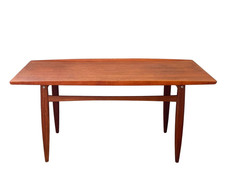 Mid Century Teak Holz Wohnzimmertisch Grete Jalk, Dänemark zugeschrieben