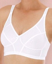 wäschepur Damen BH ohne Bügel Unterwäsche weiss Gr. 75 (Cup-C) NEU