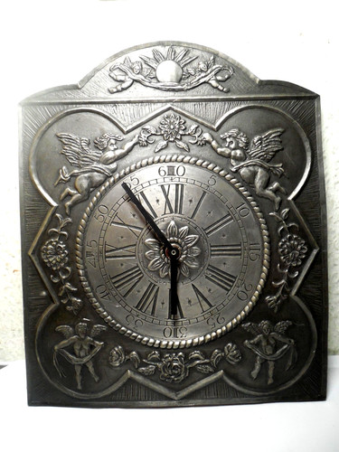 Wanduhr quarz massiv zinn - wanduhr,