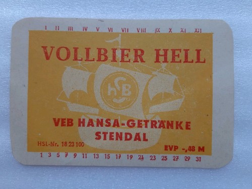 Altes ddr bier etikett veb - ddr,