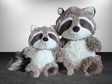 2x Nici Plüsch Waschbär Rob Raccoon 35cm + 25cm Stofftier Schlenker Kuscheltier