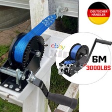 Profi Seilwinde Handwinde mit Gurtband 10 Meter 1360Kg für PKW Anhänger Trailer