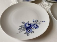 Mitterteich - Porzellan Speiseteller flach - Dekor blaue Rosen 840 - Vintage