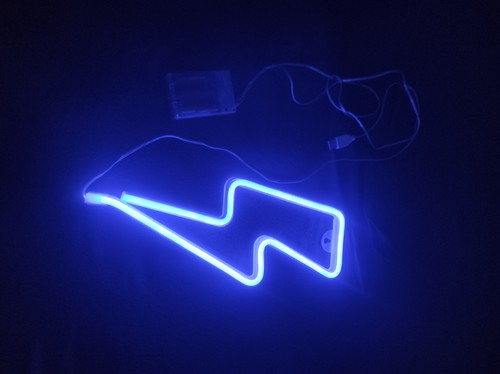 Led neon blitz - neon, wandlampe