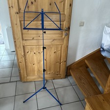 ?Metall Notenständer Notenstativ Notenhalter stabil blau NEUWERTIG