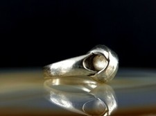 Ring Silber 925 ohne Stein 19 mm - auffällig & modern silver anello