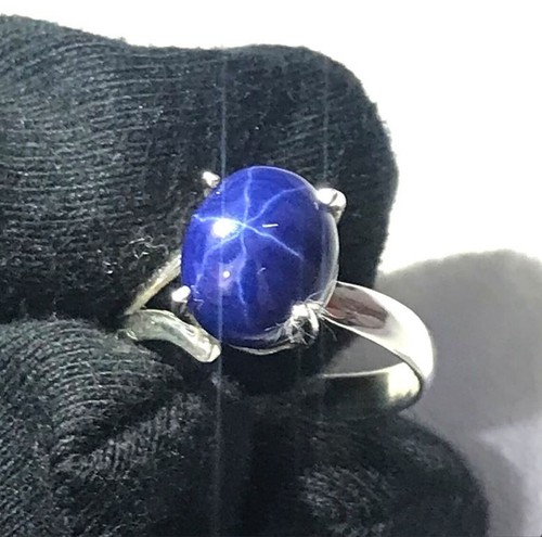 Blauer stern saphir ring - blauer,