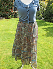 Chiffon stufenrock mit - stufenrock,