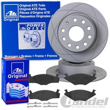 ATE PowerDisc BREMSSCHEIBEN 239mm + BELÄGE VORNE für VW GOLF 1 2 3 JETTA 2 VENTO