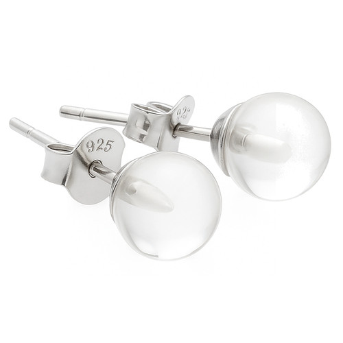 Bergkristall ohrstecker mm - ohrstecker, 6