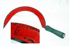 Alte Sichel Handsichel Sense Rundsichel 25cm DDR – Holzgriff porös – Erhaltung s