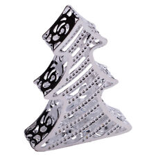 1 Stück Metallform Tanne mit Glasdiamanten, Edle Tischdekoration Dekosteine klar