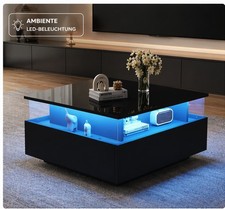 LED Couchtisch mit Stauraum