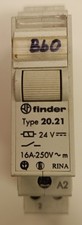Finder Stromstoßschalter Typ 20.21 Spulenspannung  24V= Kontakt 16A/250V~
