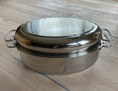 Ovaler edelstahl bräter - edelstahl, mit