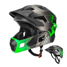 ROCKBROS Kinderhelm Fahrrad Integriert Kinderfahrradhelm Fullface Helm BMX MTB