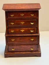 Mini Mundus Chippendale Kommode Mahagoni – 5 Schubladen – sehr guter Zustand