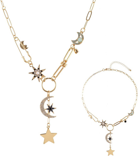 Gold charm sonne mond stern - gold-charm, sonne-mond-stern