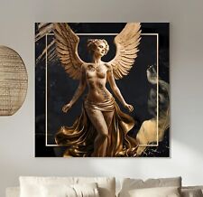 XXL LEINWAND BILD ER BIS 140x140x5 GOLDENER ENGEL WANDBILD MODERN KUNST ABSTRAKT