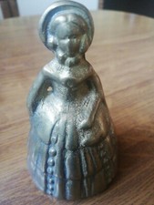 Tischglocke Handglocke Messing Dame, Rezeptionsglocke SELTEN