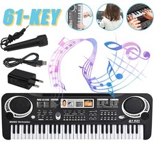 Keyboard Piano Elektronische Klavier 61 Tasten Mikrofon für Kinder ab 3Jahr DHL