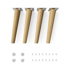 4x sossai® Holzfüße Eiche -