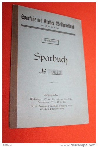 Altes sparbuch rathenow - altes,